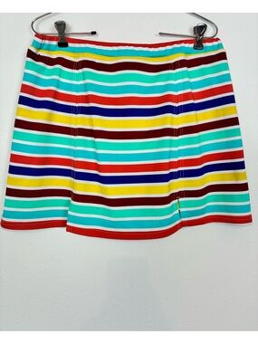 Caya Costa UV Protection Bright Multicolor Striped Sport Skort w/matching shorts